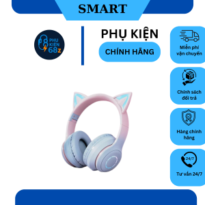 Tai nghe Bluetooth Tai nghe Thẻ gấp Màu Gradient Tai mèo Dạ quang